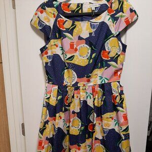 Emily and Fin Claudia Picnic print dress, size medium, NWT
